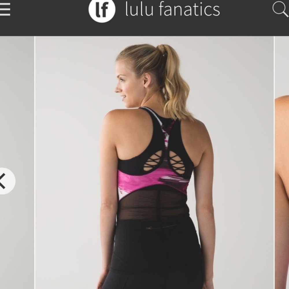 Lululemon Cool Racerback Shine On P2P 17 ~ 6 Pigment Wind Berry Rumble Multi 713